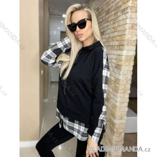 Mikina s kapucňou dámska (S / M ONE SIZE) TURECKÁ MÓDA IMWK21220