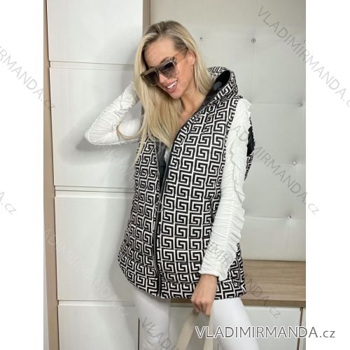Vesta jarní s kapucí dámská (S/M/L ONE SIZE) ITALSKÁ MÓDA IMWK21236