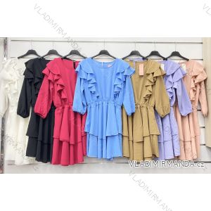 Šaty elegantné dlhý rukáv dámske (S / M ONE SIZE) TALIANSKÁ MÓDA IMWD211528