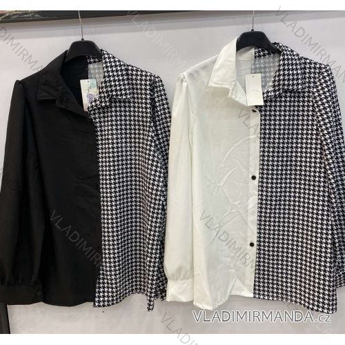 Košele elegantný dlhý rukáv dámske (S / M ONE SIZE) TALIANSKÁ MÓDA IMWD211589
