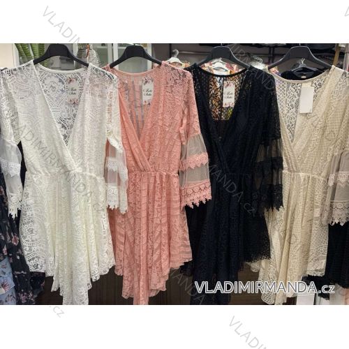 Šaty elegantné dlhý rukáv dámske (S / M ONE SIZE) TALIANSKÁ MÓDA IMWD211612