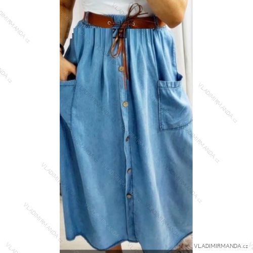 Sukňa dlhá riflová dámska (S / M ONE SIZE) TALIANSKÁ MÓDA IMWL21057