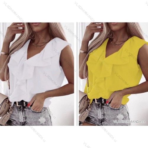 Tričko elegantný bez rukávov dámske (S / M ONE SIZE) TALIANSKÁ MÓDA IMWA21141