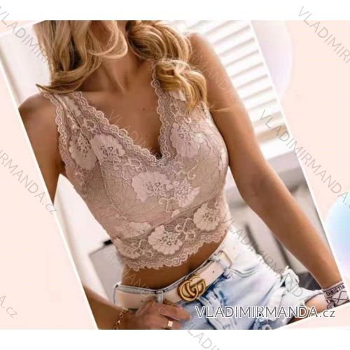 Top tielko letné čipkovaný dámsky (S / M ONE SIZE) TALIANSKÁ MÓDA IMWD211673