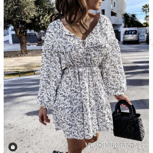 Šaty elegantné dlhý rukáv dámske (S / M ONE SIZE) TALIANSKÁ MÓDA IMWD212006