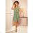296-6 VICTORIA Trapezoidal dress - olive color