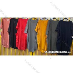 Šaty volnočasové dlouhý rukáv dámské nadrozměrné (XL/2XL ONE SIZE) ITALSKÁ MÓDA IMD21336
