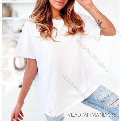 Tunika oversize krátky rukáv dámska (S / M / L ONE SIZE) TALIANSKÁ MÓDA IMWK21348