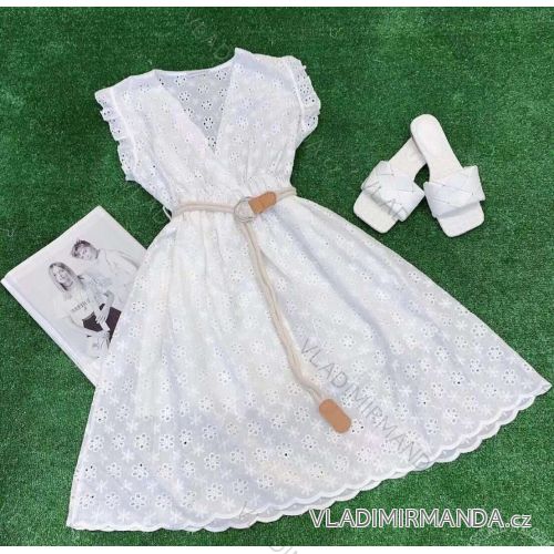 Šaty letní krajkové bez rukávů dámské (S/M ONE SIZE) ITALSKÁ MÓDA IMWP21128