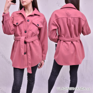 Kabát krátký flaušový na gombíky dámsky (S / M ONE SIZE) TALIANSKÁ MÓDA IMWD21866