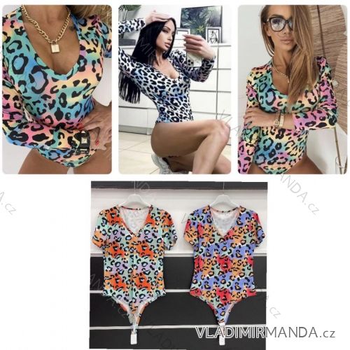 Body dlhý rukáv leopard dámske (S / M ONE SIZE) TALIANSKÁ MÓDA IMWD212280
