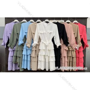 Šaty elegantné košeľové dlhý rukáv dámske (S / M ONE SIZE) TALIANSKÁ MÓDA IMWD212288