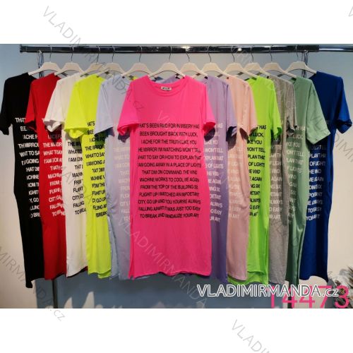 Šaty voľnočasové krátky rukáv dámske (S / M ONE SIZE) TALIANSKÁ MÓDA IM92114437