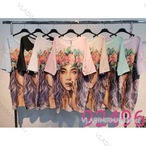 Šaty voľnočasové krátky rukáv dámske (S / M ONE SIZE) TALIANSKÁ MÓDA IM92113