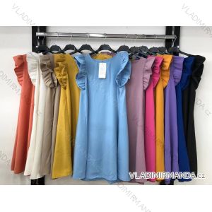 Šaty elegantné krátky rukáv dámske (S / M ONE SIZE) TALIANSKÁ MÓDA IM921198