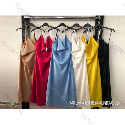 Šaty elegantné na ramienka dámske (S / M ONE SIZE) TALIANSKÁ MÓDA IM921238