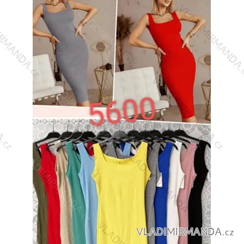 Šaty letné bez rukávov dámske (S / M ONE SIZE) TALIANSKÁ MÓDA IM9215600
