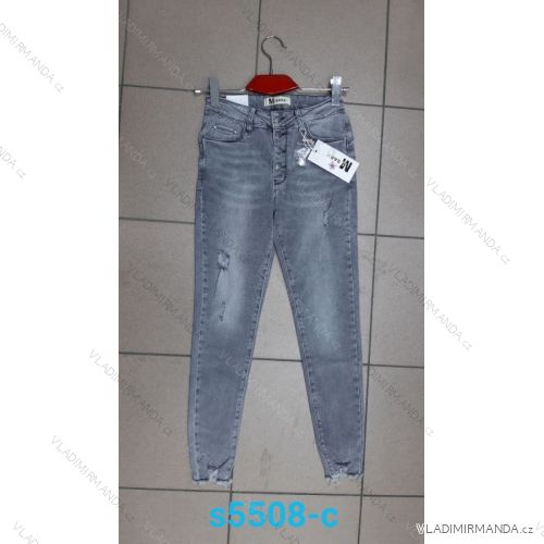 Rifle jeans dlhé dámske (25-31) M.SARA MRS21S5508-c