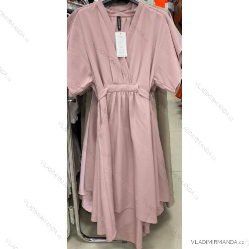 Šaty letné krátky rukáv dámske (S / M NE SIZE) TALIANSKÁ MÓDA IMM21556