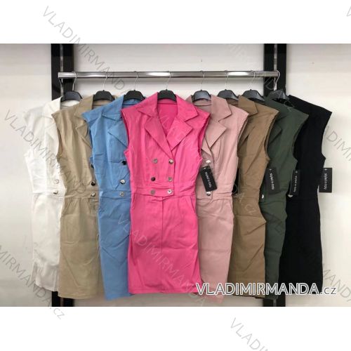 Šaty letné bez rukávov dámske (S / M ONE SIZE) TALIANSKÁ MÓDA IMR21271