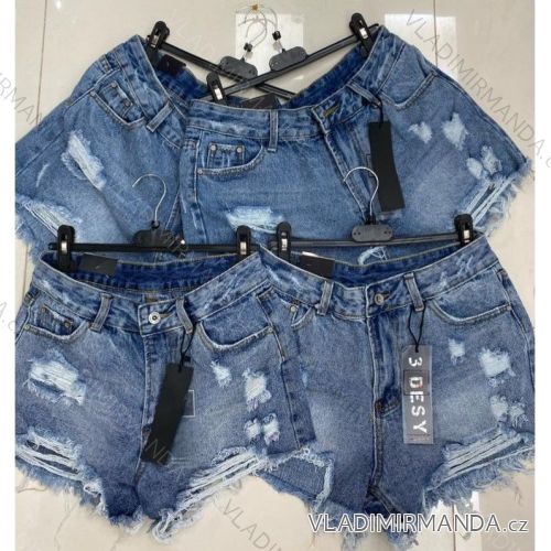 Kraťasy šortky riflové dámske (S-XL) TALIANSKÁ MÓDA IMWL21084