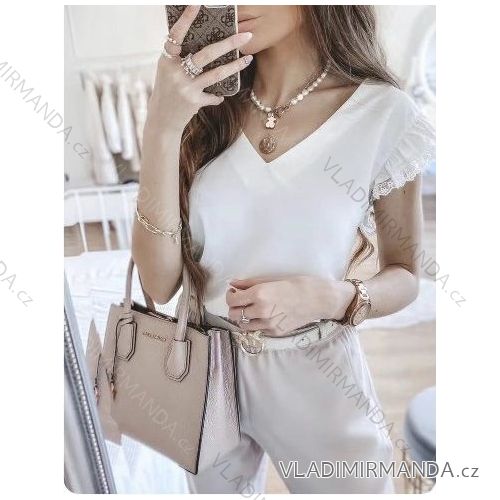 Tričko krátky rukáv dámske (S / M ONE SIZE) TALIANSKÁ MÓDA 	 IMWD212556