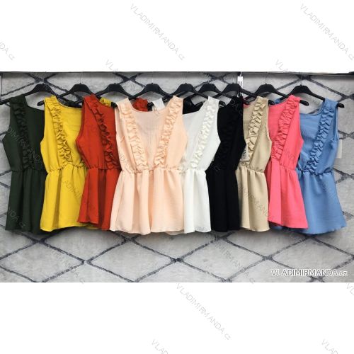 Tričko elegantný bez rukávov dámske (S / M ONE SIZE) TALIANSKÁ MÓDA IMWD212575