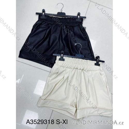 Kraťasy šortky koženkové dámske (S-XL) TALIANSKÁ MÓDA IMWG21088