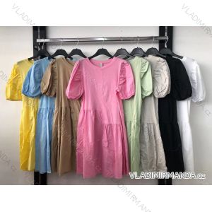 Šaty letné krátky rukáv dámske (S / M ONE SIZE) TALIANSKÁ MÓDA IMR21336