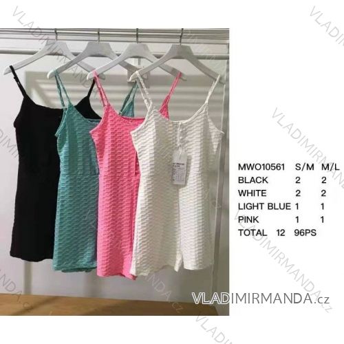 Overal letné na ramienka dámsky (S / M ONE SIZE) TALIANSKÁ MÓDA IMR21358