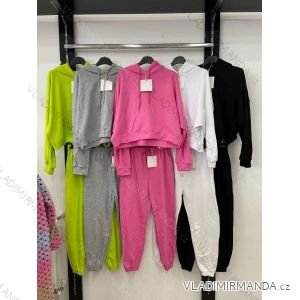 Súprava tepláková mikina a tepláky dámska (S / M ONE SIZE) TALIANSKÁ MÓDA IMR21361