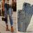 Nohavice rifle jeans s vysokým pásom dlhé trhané dámske (XS-M) CATHY JEANS CAT21001