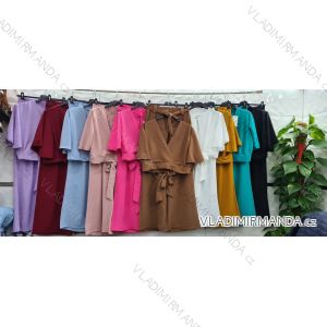Súprava letná top krátky rukáv a nohavice dámska (S / M ONE SIZE) TALIANSKÁ MÓDA IMWD212772