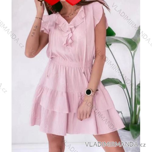 Šaty letné krátky rukáv dámske (S / M ONE SIZE) TALIANSKÁ MÓDA IMWD212776