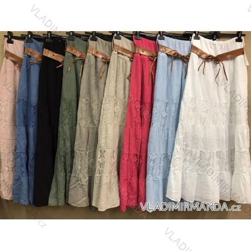 Sukňa dlhá s pásikom dámska (S / M ONE SIZE) TALIANSKÁ MÓDA IM421833