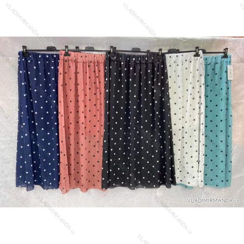 Sukňa s bodkami dlhá dámska nadrozmerná (3XL / 4XL ONE SIZE) TALIANSKÁ MÓDA IMWQ21072