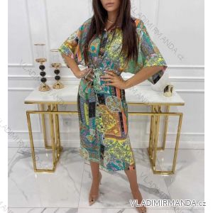 Šaty elegantné košeľové dlhý rukáv dámska (S / M ONE SIZE) TALIANSKÁ MÓDA IMWK21B21026