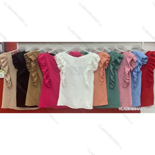 Tričko / Blúzka elegantný bez rukávov dámske (S / M ONE SIZE) TALIANSKÁ MÓDA IMWG21110