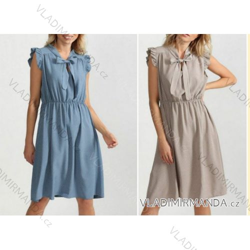 Šaty letné bez rukávov puntík dámske (S / M ONE SIZE) TALIANSKÁ MÓDA IMWA21255