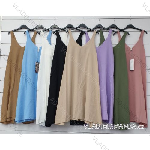 Šaty letné na ramienka dámske (S / M ONE SIZE) TALIANSKÁ MÓDA IMWA21284