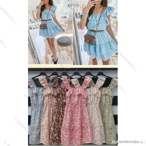 Šaty letné carmen cez ramená dámske (S / M ONE SIZE) TALIANSKÁ MÓDA IMWA21302