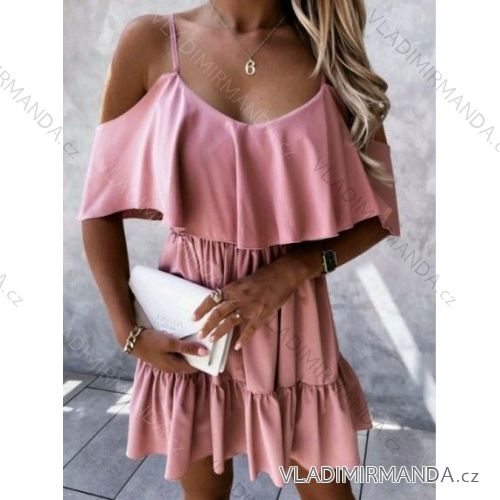 Šaty letné carmen cez ramená dámske (S / M ONE SIZE) TALIANSKÁ MÓDA IMWA21317