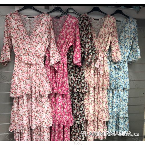 Šaty elegantné dlhý rukáv dámske (S / M ONE SIZE) TALIANSKÁ MÓDA IMWD212922