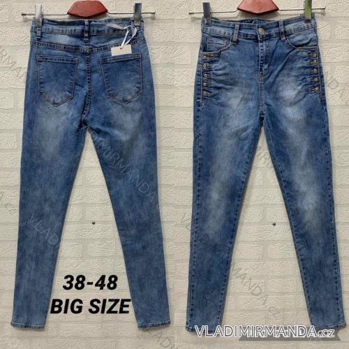 Rifle jeans dlhé dámske nadrozmerné (38-48) JEANS JAW213001