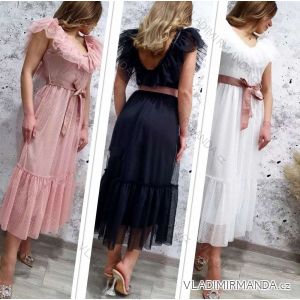 Šaty dlouhé elegantní bez rukávů dámské (S/M ONE SIZE) ITALSKÁ MÓDA IMWD213059