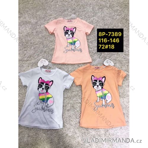 Tričko krátky rukáv detské dorast dievčenské (116-146) ACTIVE SPORT ACT218P-7389