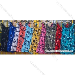 Šaty letné bavlnené na ramienka dámske nadrozměné (XL / 2XL ONE SIZE) TALIANSKÁ MÓDA IMD21523