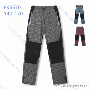 Nohavice outdoor plátené bavlnené dorast chlapčenské (140-170) KUGO FK6670