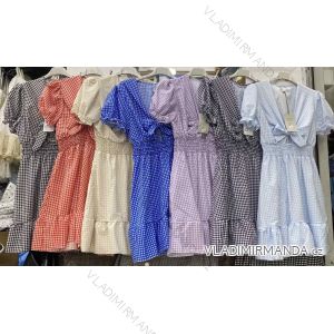 Šaty letné krátky rukáv dámske (S / M ONE SIZE) TALIANSKÁ MÓDA IMWD213366