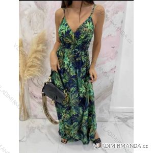 Šaty letné dlhé na široké ramienka dámske (S / M / L ONE SIZE) TALIANSKÁ MÓDA IMWK21B21073-3